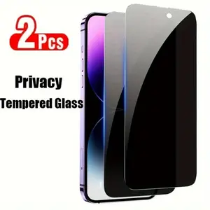 2PCS Tempered Glass Privacy Screen Protector For iPhone 17/1 7Air/17 Pro/17 Pro Max Apple iPhone 16/15/14/13/12/11 Plus/Pro/Pro Max: Safeguard Your Phone Against Prying Eyes!