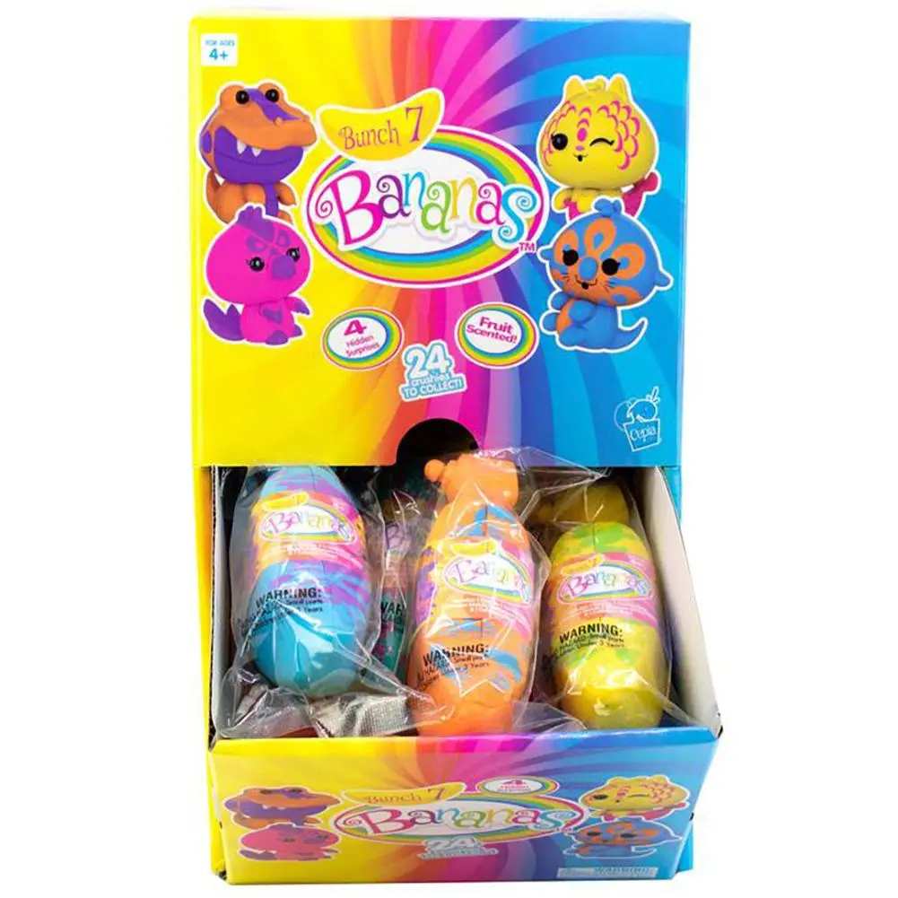 Bananas Toys Mystery Singles Series 7 – Scented Peelable Collectible Toy with Surprise Crushie Character, Random Color Banana Blind Bag for Kids, Fun Smellable and Squeezable Mini Toy Gift