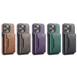 Phone Case Magnetic Wallet Case Compatible with Iphone 17, 16e, 16, 15, 14, 13 Pro Max Plus with Card Holder, Removable Wireless Charge, Synthetic Leather Case with Support and 8 Compartments for CARDS, RFID Protection, Phone Case