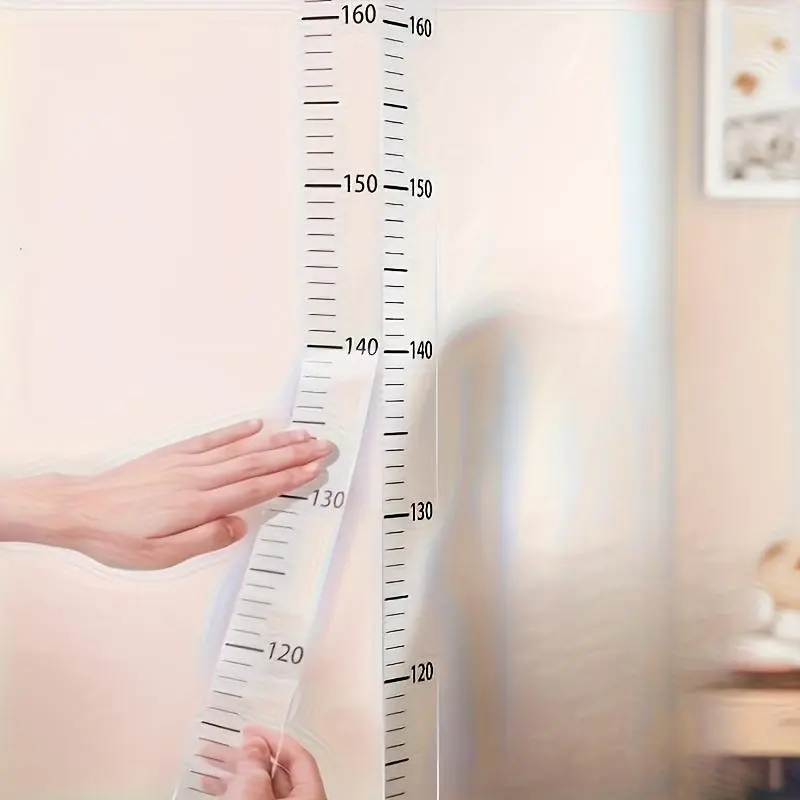 2M Household children's growth simple widened self-adhesive height wall sticker - strong adhesive waterproof multifunctional children's height measuring instrument.