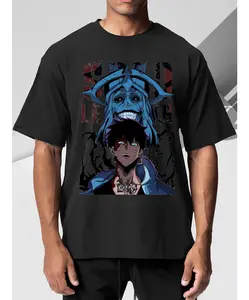 Solo Leveling Sung Jinwoo x Igris Oversized Anime T-Shirt | Manhwa Streetwear