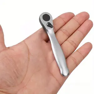 2 in 1 Mini Ratchet Wrench, Durable Chrome Vanadium Steel Wrench with 72 Teeth, 1/4 Inch Drive Socket, Quick Wrench, Heavy Duty Wrench, Hand Tool for Home & Office, Spanner Wrench