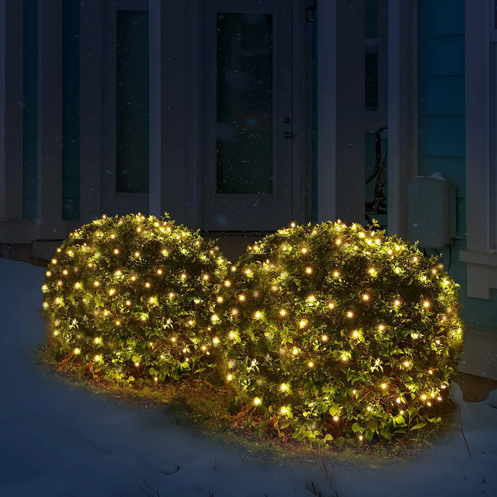 【GARVEE】Christmas 200 Net Lights Warm White Incandescent Net Light Bushes Outdoor Indoor Decorations,Christmas Bush Lights,Christmas String Lights for Garden Tree Bushes,Christmas Events Decor,Christmas Tree