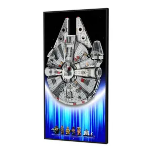【Wallboard Only】Display Wall Frame for Star Wars Millennium Falcon 75257 - A Unique Decorative Frame Display Wall Mount
