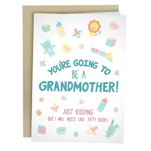 Sarcastic Mother’s Day Cards - Mother's Day Cards for Mom - 5x7 Inch Individual Greeting Card with Kraft Envelope