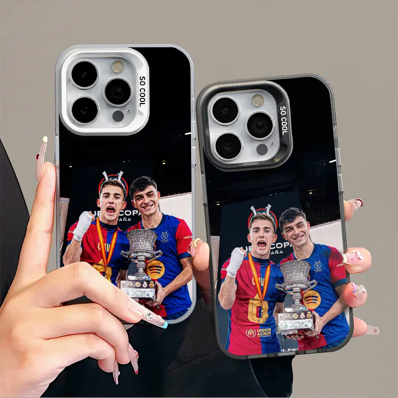 IPhone 16 Promax Gavi and Pedri Phone Case Anti Drop Protective Case Suitable for iphone 15 14 13 12 11 XS Plus Acrylic Phone Case football