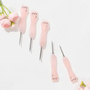 Cat Hook Needle, Resin Handle, Stainless Steel Tip, Smooth and Durable, Easy Handicraft Tool, Comfortable and Effortless Crochet