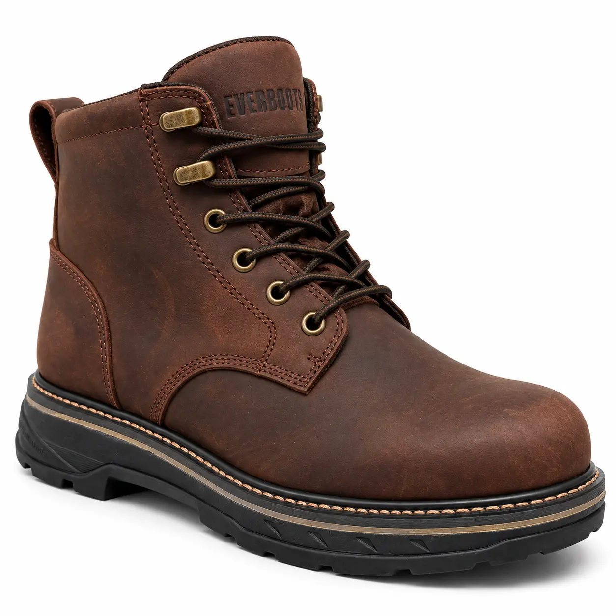 Ever Boots Ranger Work Boots for Men, Lightweight, Slip-Resistant Sole, All-Day Comfort, Heavy Duty, Mesh Lining for Breathability, Two Tone Cusioned Outsole