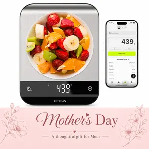 Ultrean Smart Digital Kitchen Scale, with High Precision 0.1g/0.001oz & App for Tracking Food, Calories, Macros, Dieting, Cooking, and Baby Food