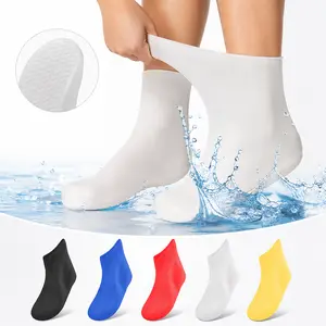 Silicone Waterproof Shoe Covers Unisex Non Slip Treaded Sole Seamless Reusable Compact Boot Protectors for Travel Outdoor Rain Snow Multi Size