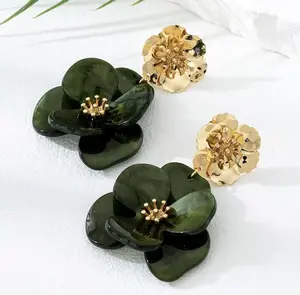 Emerald Bloom Luxe Drop Earrings