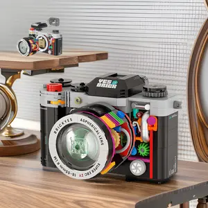 Brick Also Building Blocks Mechanical Universe Retro Camera Assembly Handmade Toy Model Ornament Boys Birthday Gift Wholesale