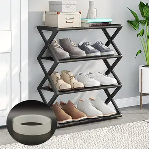 1pc Bookshelf or Shoe Rack, Suitable for Entryway, Hallway, Bedroom, and Dormitory,  Easy to Assemble, Sturdy & Durable, Easy to Clean, Multi-Layer Storage Shelf for Shoes and Accessories, Gift a roll of nano tape, Shoe Storage Organizer
