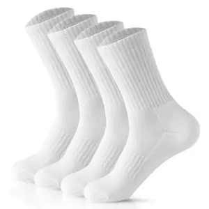 Insoles & Unisex Cotton Mid-Calf Socks  Black & White | Perfect for Shoes | All-Day Comfort Four pairs of socks