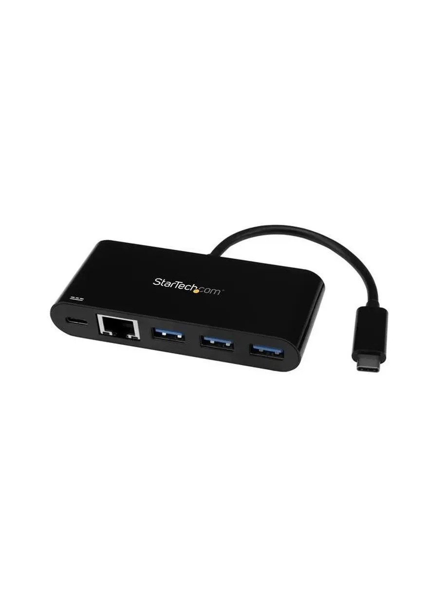 StarTech ST-US1GC303APD USB-C to Ethernet Adapter with 3-Port USB 3.0 Hub & Power Delivery, 3.0 Usb Hubs, Adapter Usb Hubs