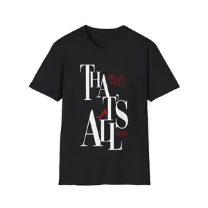 Devil Wears Heels That’s All T-Shirt | Typography, Red Heel Graphic