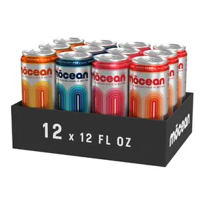 Mocean Drinkwerx Variety Pack, 12-Pack Assorted Drinks, 3 Cans Each of 4 Bold Flavors, Crisp Balanced Refreshing Taste, Retro-Style Beverage Mix
