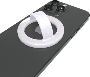 Phone Grip  Comfy  Ring Grip Stand &  Phone Holder, Compatible with MagSafe  16/15/14/13/12 (White Sparkle)
