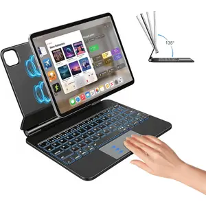IPad Air 11 Inch Case with Keyboard -  Case, Backlit Keyboard & Multi- Trackpad, Compatible with iPad Air 11" (M4 2026/M3 2025/M2 2024) & 10.9" (4th/5th Gen), iPad Pro 11" (1st-4th Gen)