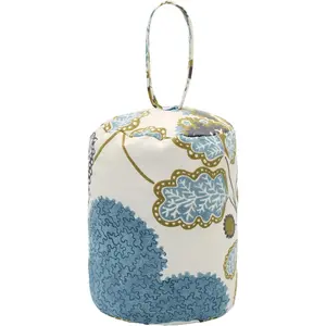 Decorative Weighted Door Stopper, Cylinder Fabric Door Stop with Handle, Heavy Duty Door Floor Stop Wall Protectors for Home Office Bedroom Living Room