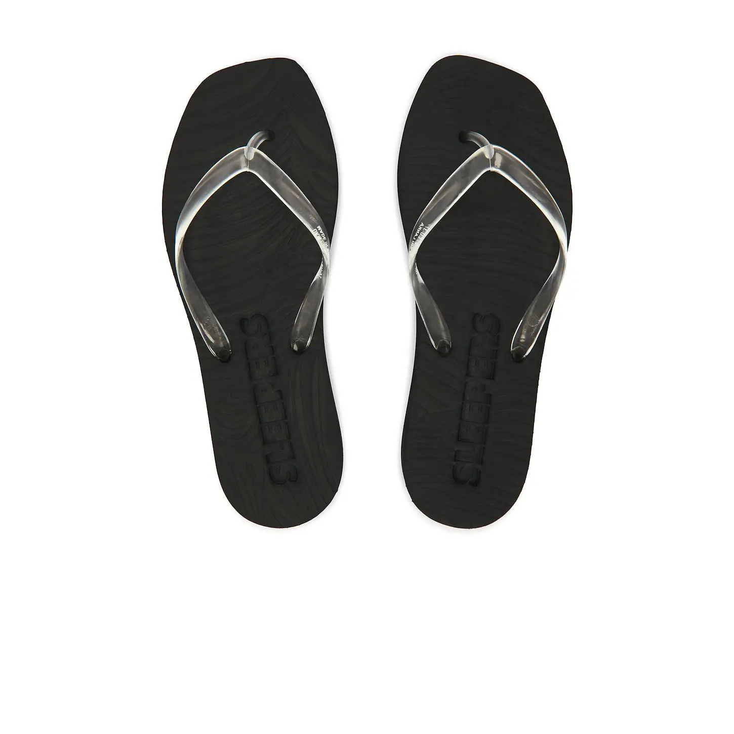 Sleepers Tapered Platform Flip Flop in Black Transparent
