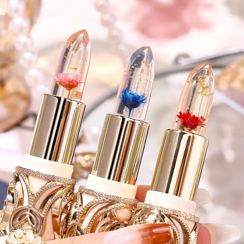 3-pack Petal Jelly Color-Changing Lipstick & Lipgloss, moisturizing, Hydrating and brightening, non-transfer, waterproof, temperature-changing, silky smooth color-changing lip balm