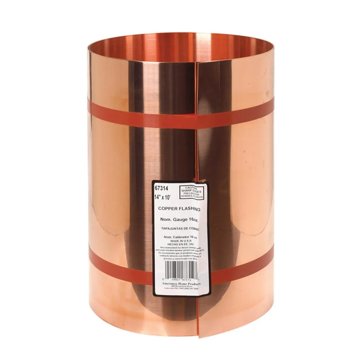 Amerimax Home Products Cylindrical Roof Flashing Roll - 14 in x 10 Ft., 0.021 In. Thickness for Sailing, Outdoor Water Sports Roofing & Home Improvement