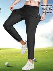 Women’s lightweight breathable quick-dry hiking pants, soft skin-friendly fabric, straight loose athletic long pants for outdoor running training and casual wear