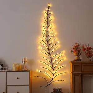 120/162led Curved Willow Tree Christmas Lights, Birch Tree Decor with 8 Modes, Indoor Ambiance for Home, Perfect for Holidays and Events