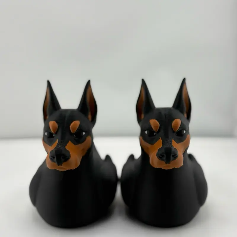 Large Doberman Duck – 3D Printed Doberman Gift – Cute Guard Dog Rubber Duck – Dog Lover Desk Decor – Unique Doberman Owner Gift