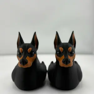 Large Doberman Duck – 3D Printed Doberman Gift – Cute Guard Dog Rubber Duck – Dog Lover Desk Decor – Unique Doberman Owner Gift
