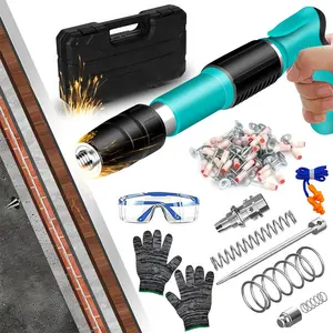 Manual Mini Steel Nail Gun Kit 5-Speed + 100 Nails Air Nailer Wall Shooting Tool