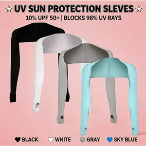 Sun Protection Arm Sleeves Women – Cooling Shrug with Finger Holes