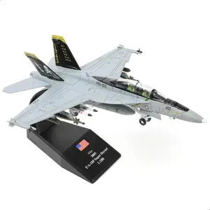 1/100 F/A-18 Super Hornet Diecast Metal Fighter Jet Model Kits Pre-Build Replica 1943-2018 Jolly Roger Livery Military for Display Collection or Gift