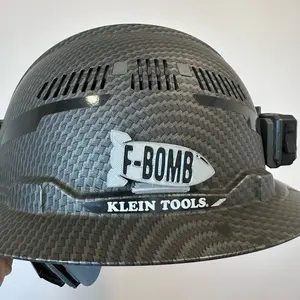 F-Bomb silver/black hard Hat clip 3D printed