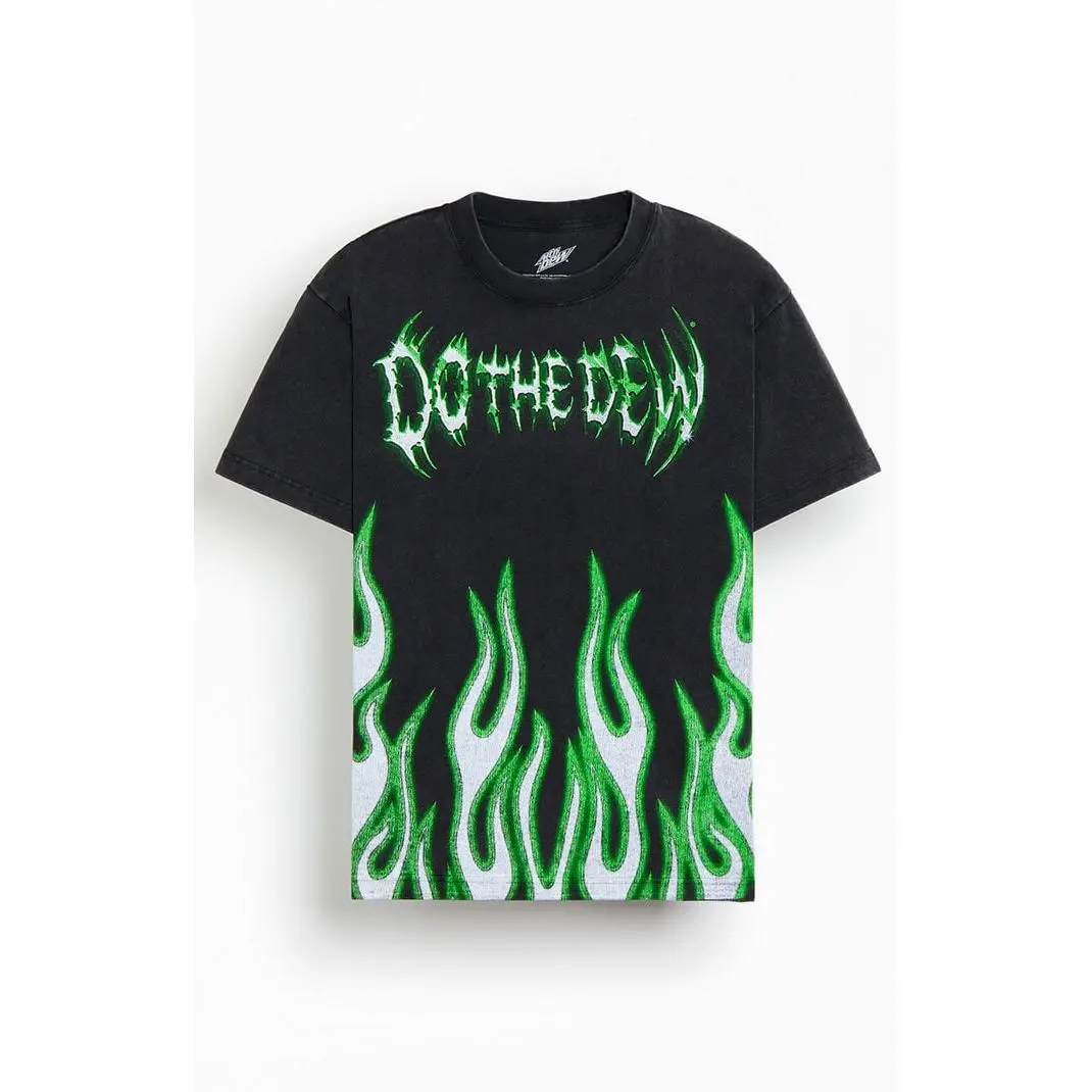 PacSun Men's Do The Dew Flames T-Shirt - Multicolor