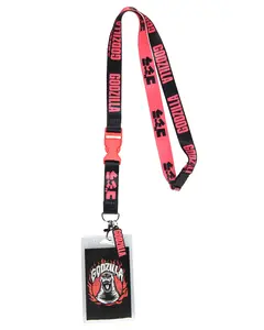 Godzilla Kaiju Gojira King Of The Monsters ID Lanyard Badge Holder Godzilla Character Card Godzilla Rubber Charm Pendant