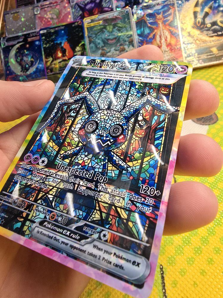 Mimikyu ex Illustration Art Custom Card Standard English Back Standard Size  Beautiful Display Pokemon Ships Sleeved in Card Saver Shipping Deal -  TikTok Shop