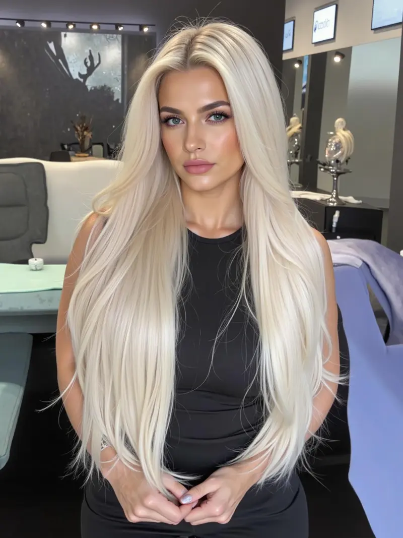Synthetic Lace Front Wigs 13x7 Long Straight Wig 30 inch Free Part