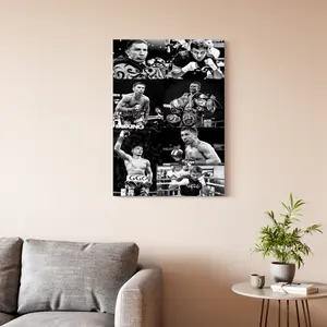 GGG Gennady Golovkin Boxing Canvas Poster Epic Black & White Wall Art Decor for Sports Fans