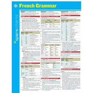 French Grammar SparkCharts by SparkNotes [Hardcover Book]