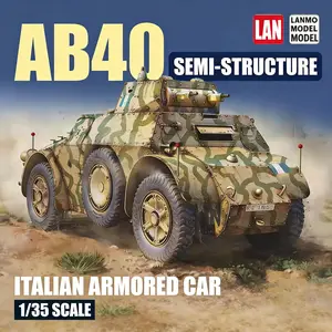 Heavy&lanmo Mm35006 1/35 Italian Autoblinda Ab40 Armored Car Assembly Model Kit, Military Model Toy, Figurines & Miniatures