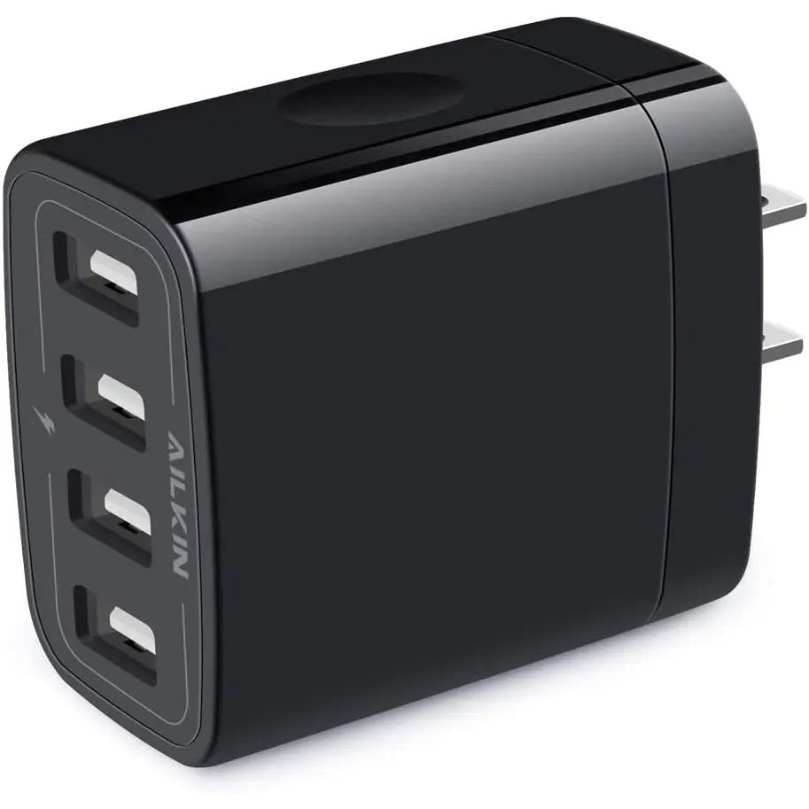 Wall Charger, USB Charger Adapter, AILKIN 4.8A 4Multi Port Fast Charging Station Power Base Block Plug Cube Brick for Iphone 15 14 SE 13 12 11Pro Max/Xr/Xs/8Plus, Samsung A14/A13/S23/S22 Kindle Plug Shenzhen Putuo Technology Co.,Ltd