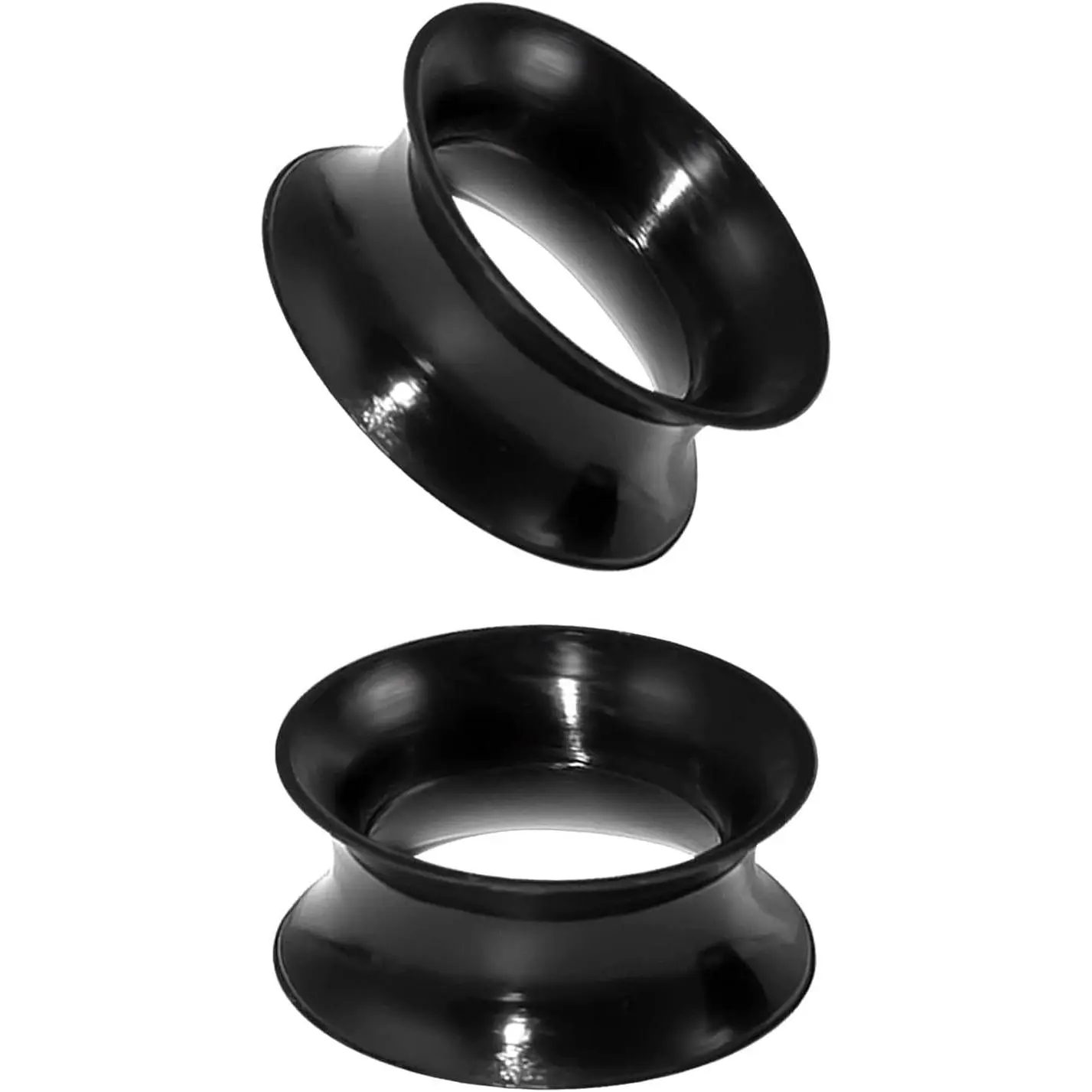 2PCS Ultra Thin Silicone Double Flared Flesh Skin Tone Ear Gauges Tunnel Plugs Soft and Smooth Silicone Stretchers Expander for Women Men 8G-1" 3-25mm, Ear Gauging, Flesh Tone