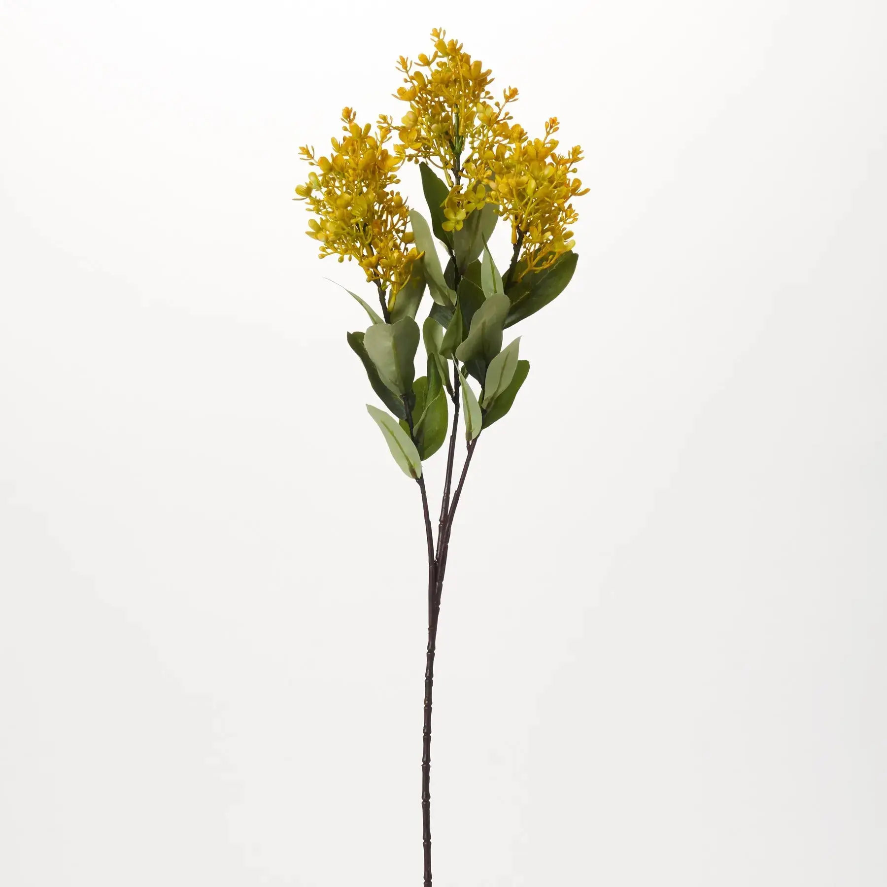 Faux Yellow PeeGee Cone Hydrangea Long Stem Spray - 29" Seeding Floral Decor Centerpiece with Leaf for Table Home Supplies
