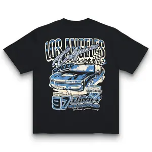 Mens Retro Auto Graphic Tee Soft Cotton Comfort Regular Fit Short Sleeve Casual Summer Street Style Top