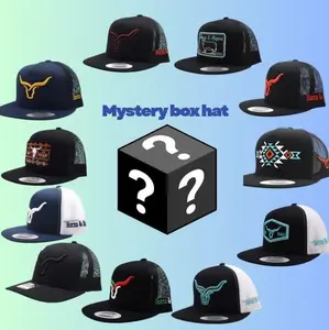 HR Hat The Knuckle The Aztec Black/White Feather Black HR Mexico Midnight Badge Azteca Bison 7-Panel Design Cotton Snapback Hat