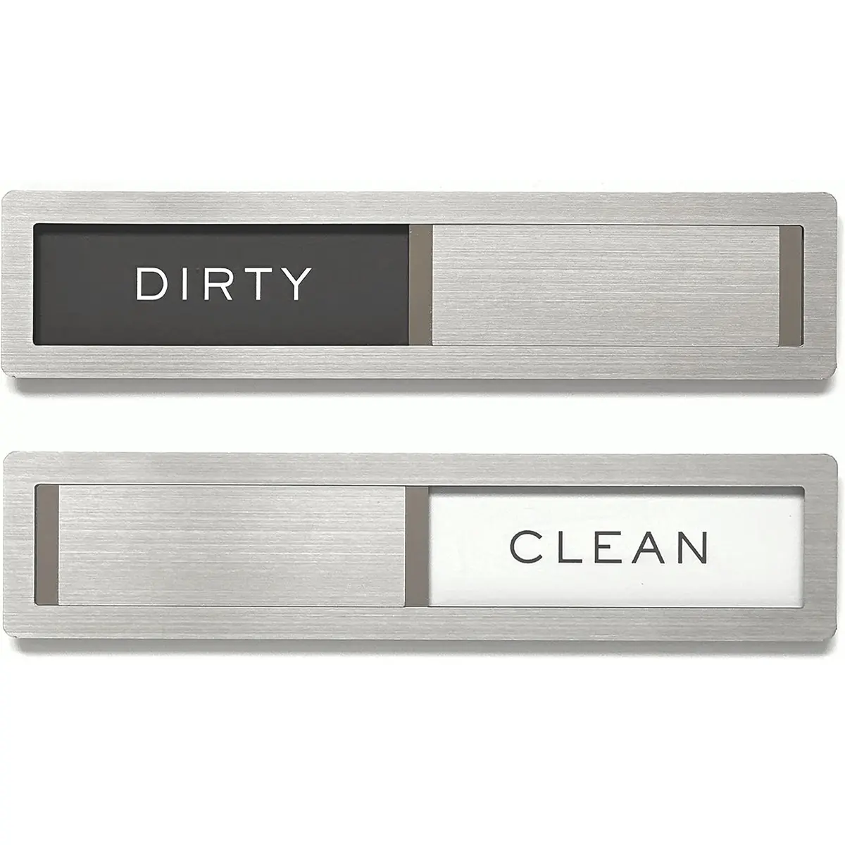 Dishwasher Clean-Dirty Magnet Sign - Durable Zinc Alloy Rectangle Strong Magnet, Home Kitchen Organizer Decor Accessory with Extra Adhesive Tapes for Dishwasher Door, Great Housewarming Gift for Household Use, Dishwasher Magnet