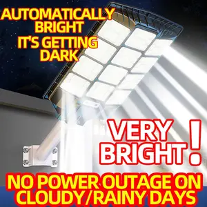 Solar Street Light Outdoor 450000 Lumens 3 Modes LED Motion Sensor Security Wall Lamp for Garden Yard Porch Decor IP65 Waterproof Remote Control Solar Lights Portable