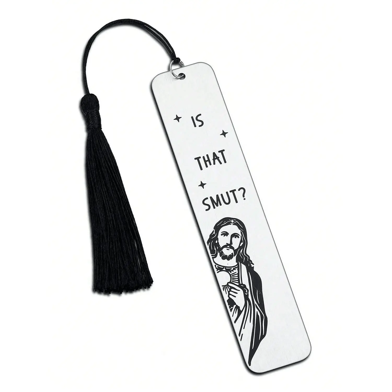 1pcsStainless steel fun bookmark multi-color tassel metal bookmark literary laser engraving reading enthusiast gift Bookmark Tassels Book Accessories